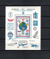 Uruguay 1977 Space Shuttle, ITU, Zeppelin, Olympic Games Montreal, Football Soccer World Cup S/s MNH - Südamerika