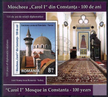 Romania, 2013  CTO, Mi. Bl. Nr. 573 I                          100 Years Of "Carol I" Mosque In Constanța - Usati