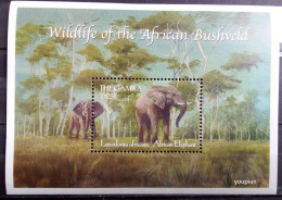 Gambia 2000, Animals In A Game Reserve & Wildlife Of The African Bushveld, MNH S/S - Gambie (1965-...)