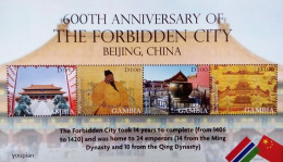 Gambia 2001, 600th Anniversary Of The Forbidden City Beijing, MNH S/S - Gambia (1965-...)