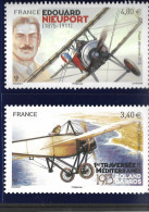 France 2023 PAP : 2 Cartes Pré-timbrées Poste Aérienne. Timbre Edouard Nieuport & Rolland Garros - Prêts-à-poster:  Autres (1995-...)