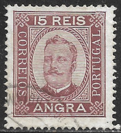 Angra – 1892 King Carlos 15 Réis Used Stamp - Angra