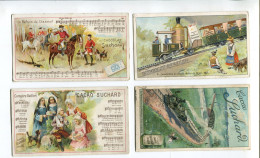 Lot De 4 Chromos Chocolat SUCHARD Series Divers  121  169  179 Train   Chansons - Suchard