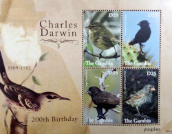 Gambia 2010, 200th Birth Anniversary Of Charles Darwin, MNH S/S - Gambia (1965-...)