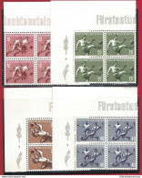 1954 LIECHTENSTEIN, N° 264/267   4 Valori   MNH**  QUARTINA - Otros & Sin Clasificación