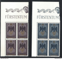 1956 LIECHTENSTEIN, N° 307/308   2 Valori   MNH**  QUARTINA - Otros & Sin Clasificación