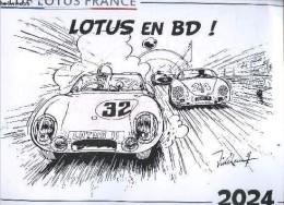 Lotus En BD ! - Calendrier 2024 - GROYER JEAN CHARLES- ADOUD ALAIN- NICOLAO REMI - 2024 - Agendas