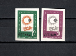 Vietnam 1964 Space, International Year Of The Quiet Sun Set Of 2 Imperf. MNH - Asien