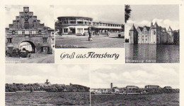 AK Gruss Aus Flensburg - Mehrbildkarte - Marineschule Nordertor Meierwik Glücksburg ZOB - Ca. 1930 (68846) - Flensburg