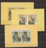 1970 MNH South Korea Mi Block 317-19-A (perforated) Postfris**. - Korea (Süd-)