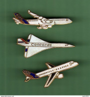 AVIONS *** Lot De 3 Pin's Differents *** WW04 (25) - Airplanes