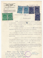 1956. YUGOSLAVIA,CROATIA,SPLIT,IMPORT OF CABBAGE AND TOMATO SEEDS FROM DENMARK,LETTERHEAD,6 REVENUE STAMPS - Covers & Documents