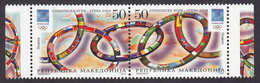 Macedonia 2004 Olympic Games Athens, Sport, Flags, Set In Pair MNH - Macédoine Du Nord