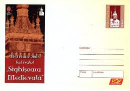 ROMANIA 069x2005: MEDIEVAL TOWN SIGHISOARA, Unused Prepaid Postal Stationery Cover - Registered Shipping! - Interi Postali