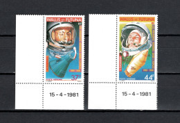 Wallis & Futuna 1981 Space, Alan Shepard, Yuri Gagarin Set Of 2 MNH - Oceania