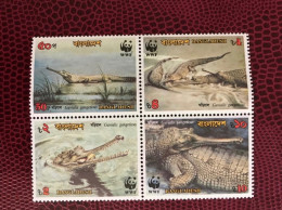 BANGLADESH 1990 WWF 4v Neuf ** Mi 323 / 326 YT 300 / 303 Reptiles Crocodiles Reptilen Reptil - Ongebruikt