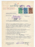 1960. YUGOSLAVIA,CROATIA,ZAGREB,KEMIKALIJA,EXPORT IMPORT,LETTER TO MINISTRY ON LETTERHEAD,3 REVENUE STAMPS - Covers & Documents