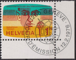 1976 CH / Dienstmarke UIT ° Mi:CH-UIT 13, Yt:CH S452, Zum:CH-UIT 13, 100 Jahre Internationale Fernmeldeunion (I.T.U.) - Dienstzegels