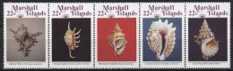 Marshall-Inseln 1986 Meeresschnecken 87/91 ZD Postfrisch (C859) - Marshall Islands