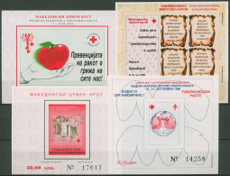 Makedonien 1996 Rotes Kreuz Zwangszuschlag Block Z 18/21 B Postfrisch (C92339) - Macedonia Del Norte
