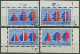 Bund 1989 100 J. Gesetzl. Rentenversicherung 1426 Alle 4 Ecken Gestempelt (E684) - Gebruikt