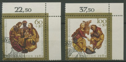 Bund 1989 Weihnachten 1442/43 Ecke 2 Oben Rechts Gestempelt (E717) - Used Stamps