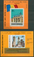Rumänien 1980 KSZE Gebäude I.Bukarest U. Madrid Block 174/75 Postfrisch (C92013) - Blocks & Kleinbögen