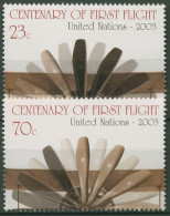 UNO New York 2003 Brüder Wright Motorflug Propeller 923/24 Postfrisch - Unused Stamps