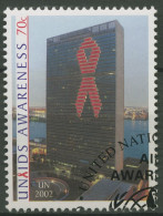 UNO New York 2002 Kampf Gegen Aids UNAIDS UNO-Hauptquartier 912 Gestempelt - Usati