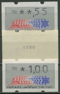 Israel ATM 1990 Hirsch Versandstellensatz 3 Werte, ATM 2.1 S1 Mit Nr. Postfrisch - Affrancature Meccaniche/Frama