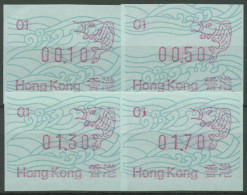 Hongkong 1986 ATM Karpfen Satz 0,10/0,50/1,30/1,70 ATM 1c S1 Postfrisch - Automatenmarken