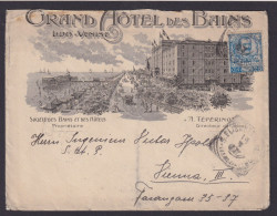 Venedig Italien Schön Illustrierter Hotel Brief Des Baines Nach Wien Österreich - Usati