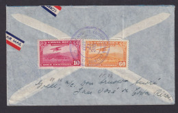 Flugpost Air Mail Costa Rica Brief MIF 10+60 Centimos Neubrücke Nahe Hoppstädten - Costa Rica