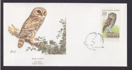 Poland Polen Fauna Tiere Vögel Käuzchen Schöner Künstler Brief - Storia Postale