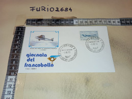 HB12671 FDC ROMA TIMBRO ANNULLO FIRENZE 1973 XV° GIORNATA DEL FRANCOBOLLO STORIA MEZZI DI TRASPORTO AEREO - FDC