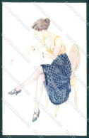 Artist Signed Meunier Risque Lady Make Up Puff Serie 140 Postcard VK9379 - Autres & Non Classés