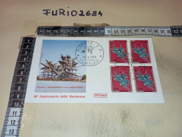 HB12680 FDC ROMA TIMBRO ANNULLO FIRENZE 1975 30° ANNIVERSARIO DELLA RESISTENZA CUNEO MONUMENTO ALLA RESISTENZA - FDC