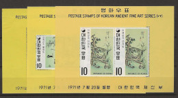 1971 MNH South Korea Mi Block 336-38 Postfris**. - Corée Du Sud