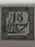 France, 1863-70, T. Taxe Oblit. YT #4 Trace Charnière - 1859-1959 Oblitérés