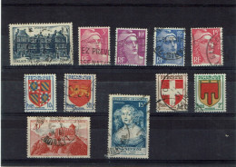 FRANCE - 1946 à 1950 - Y&T N° 760 - 806 - 811 à 813 - 834 à 837 - 841A - 874 Oblit (46325) - Used Stamps