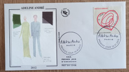 FDC 2012 - YT N°4632 - SAINT VALENTIN / PATCH D'AMOUR / ADELINE ANDRE - PARIS - 2010-2019