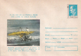 A24658 - PLANES, TRAIAN VUIA, FIRST FLIGHT OF A PLANE, COVER STATIONERY, ENTIER POSTAL, 1981 - Enteros Postales