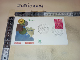 HB12700 FDC ROMA TIMBRO ANNULLO CECINA 1970 3° MOSTRA FILATELICA NUMISMATICA - FDC