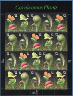 USA 2001 Carnivorous Plants Fullsheet 4*5 Values MNH Drosera, Dionaea, Sarracenia, Darlingtonia - Sonstige & Ohne Zuordnung