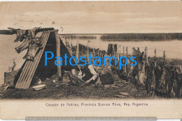 227188 ARGENTINA BUENOS AIRES COSTUMES HUNTER CAZADOR DE NUTRIAS POSTAL POSTCARD - Argentina