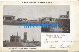 227191 ARGENTINA BUENOS AIRES BAHIA BLANCA HOSPITAL NAVAL & CASA DE MAQUINA DEL DIQUE CARENA  POSTAL POSTCARD - Argentinië