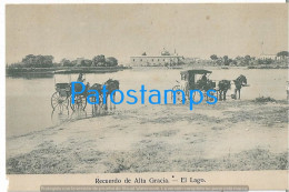 227192 ARGENTINA CORDOBA ALTA GRACIA EL LAGO COSTUMES CART A HORSE POSTAL POSTCARD - Argentinië