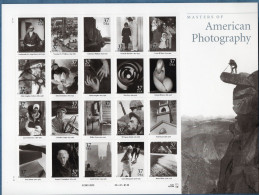 USA 2002 American Photography Fullsheet 20 Values MNH - Photographie