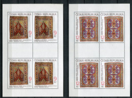 República Checa 2003. Yvert 339-40 X 4 (2 Blocks) ** MNH - Blokken & Velletjes