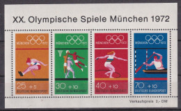 Block  "XX.Olympische Spiele München"       1972 - Neufs